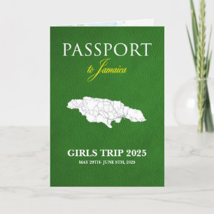 Convite Itinerário de Passaporte Dobrável de Viagem para J