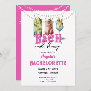 Convite Itinerário do Bach e Boozy Bachelorette Party