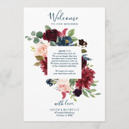 Convite Itinerário do Casamento Carta de Boas-Vindas do Ho