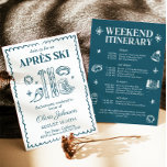 Convite Itinerário do Festa de Fim de Semana de Esqui de A<br><div class="desc">Este Convite Itinerário de Festa de Fim de Semana da Bachelorette Apres Ski apresenta um layout desenhado à mão com ilustrações desenhadas à mão juntamente com fontes escritas à mão! Você tem liberdade para criar algo único! Edite facilmente o texto e as cores para corresponder ao seu estilo! As cores...</div>