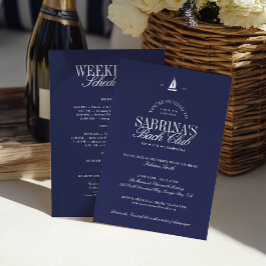 Convite Itinerário do Fim de Semana da Bachelorette Costei