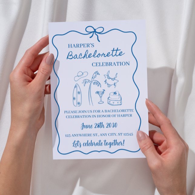 Convite Itinerário do Fim de Semana da Bachelorette de Azu (Criador carregado)