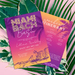 Convite Itinerário do Fim de Semana da Bachelorette em Mia<br><div class="desc">Apresentando o convite de Miami Bach Bash - a maneira perfeita de dar início a um brilhante e colorido fim de semana em Miami Beach! Com a sua vibração da praia e design lúdica, este convite dá o tom para um cheio de diversão ao sol no fim de semana. E...</div>