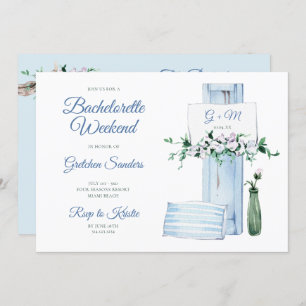 Convite Itinerário do Fim de Semana da Praia Bachelorette