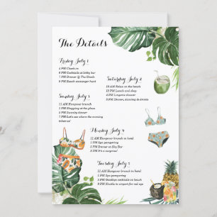 Convite Itinerário do Fim de Semana da Praia da festa de s