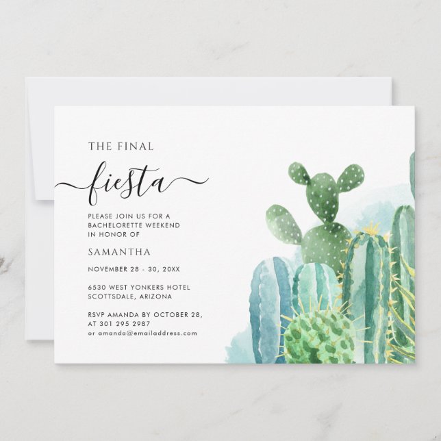 Convite Itinerário do Fim de Semana da Última Fiesta Bache (Frente)