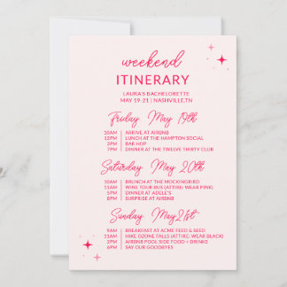 Convite Itinerário do Fim de Semana das Raparigas do vamos
