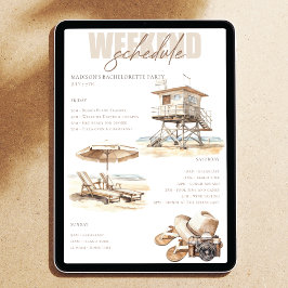 Convite Itinerário do Fim de Semana do Chá de panela de Pr