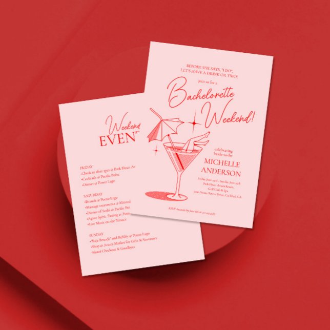 Convite Itinerário do Fim de Semana do Cocktail Retro (Criador carregado)