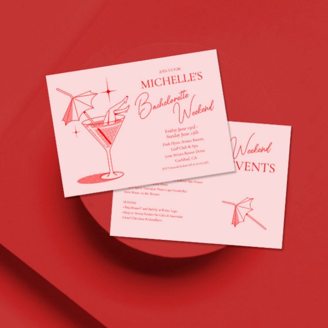 Convite Itinerário do Fim de Semana do Cocktail Retro (Criador carregado)
