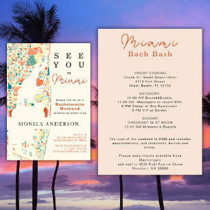 Convite Itinerário do Fim de Semana do Mapa da Praia de Mi