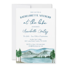 Convite Itinerário do Lago Themed Bachelorette