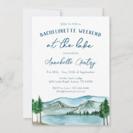 Convite Itinerário do Lago Themed Bachelorette