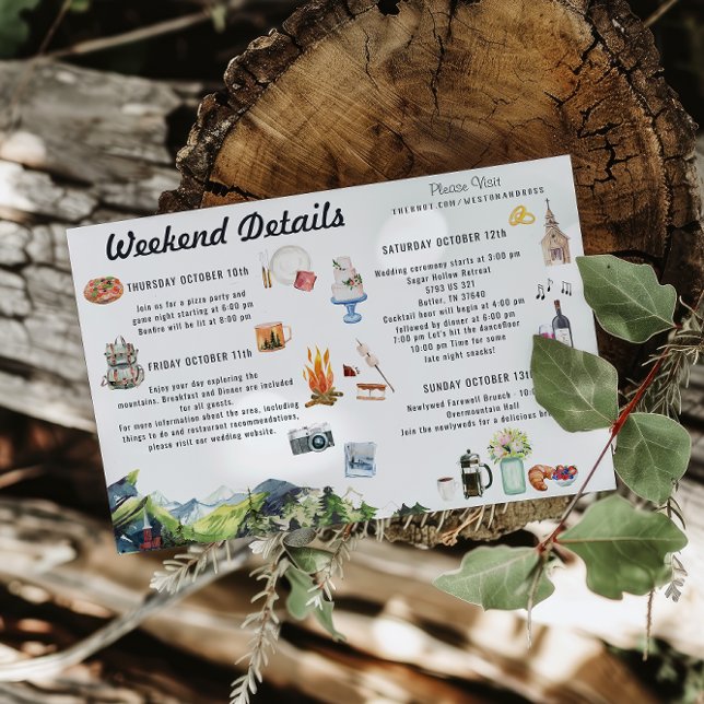 Convite Itinerário do Mapa de Casamento Ilustrado (Criador carregado)