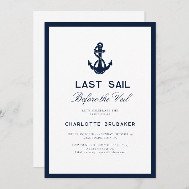 Convite Itinerário no Fim de Semana da Anchorete Náutica (Frente/Verso)