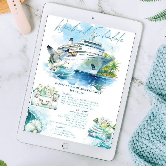 Convite Itinerário no Fim de Semana da Festa de solteira d (Criador carregado)