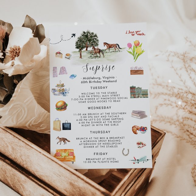 Convite Itinerário no Fim de Semana de Aniversário | Eques (Criador carregado)