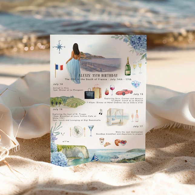 Convite Itinerário no Fim de Semana de Aniversário | Franç (Criador carregado)