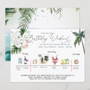 Convite Itinerário no Fim de Semana de Aniversário   Palm 