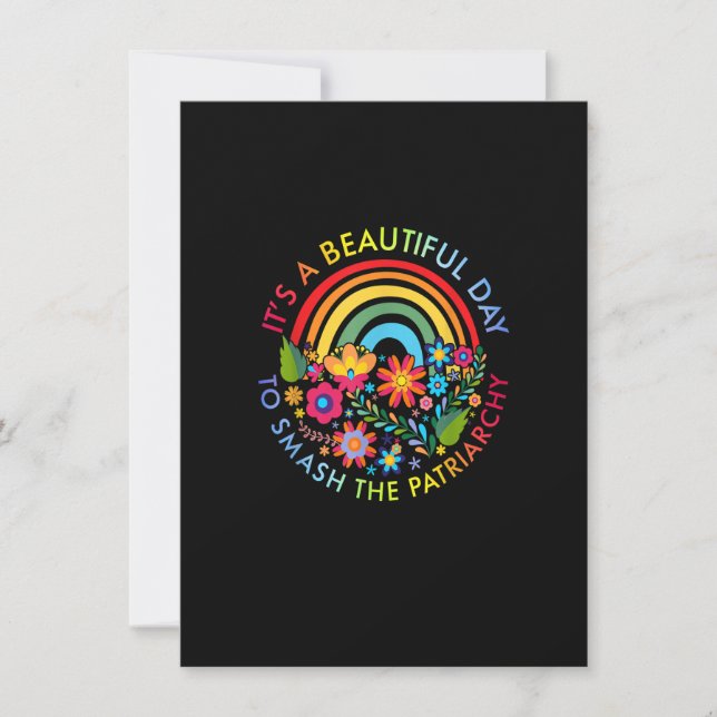 Convite Its A Beautiful Day To Smash The Patriarchy Femini (Frente)