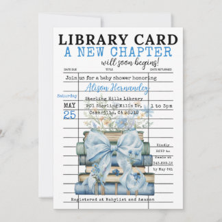 Convite It's a BOY! A New Chapter Begins Invitation