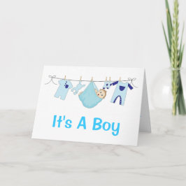 Convite It's A Boy Birth Announcement