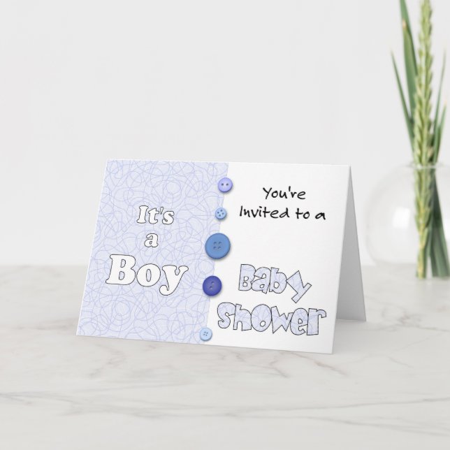 Convite It's a Boy You're Invited to a Baby Shower (Frente)