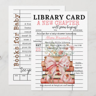 Convite It's a Girl! A New Chapter Baby Shower