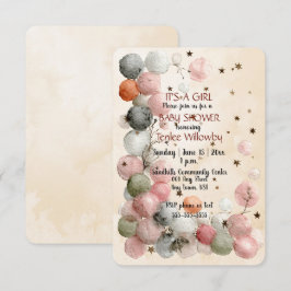 Convite It's A Girl Baby Shower Invitation