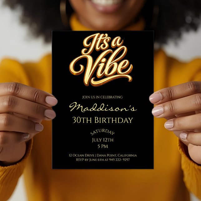 Convite It's a Vibe 30th Birthday Invitation (Criador carregado)