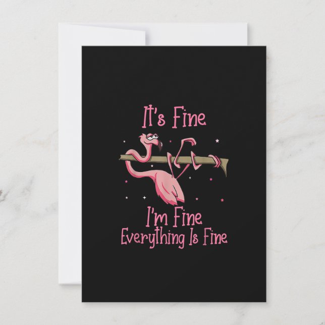 Convite It's Fine I'm Fine Everything Is Fine Tshirt (Frente)