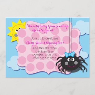 Convite Itsy Bitsy Spider Invite
