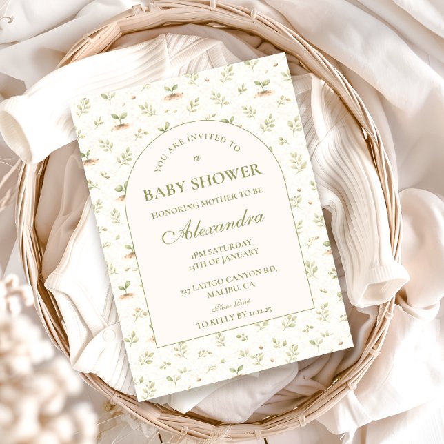 Convite ittle Sprout Garden Party Baby Shower (Criador carregado)