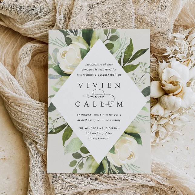 Convite Ivory Bloom | Armamento Geométrico Floral (Criador carregado)