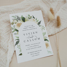 Convite Ivory Bloom | Casamento por arco floril