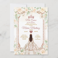 Ivory Cream e Cobre Dourada Princesa Quiñceanera