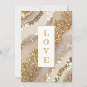 Convite *~ Ivory LOVE AR66 QR + RSVP Agate Wedding