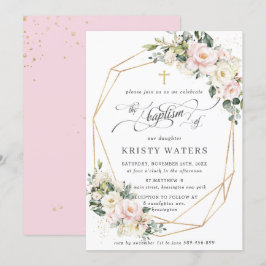 Convite Ivory Pink Blush Floral Greenerescência Floral Bap