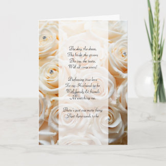 Convite Ivory rose and diamonds Be my bridemaid card
