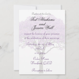 Convite Jacaranda Wedding Invitation | Elegant Purple 