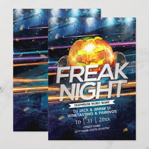Convite Jack-O-Lantern Disco Ball Freak Night Halloween