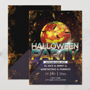 Convite Jack-O-Lanterna - Festa de Dia das Bruxas Adultas