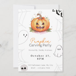 Convite Jack-O' Lanterna Pumpkin Carving Party