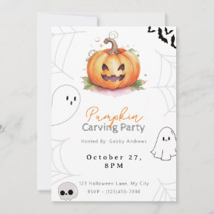 Convite Jack-O' Lanterna Pumpkin Carving Party