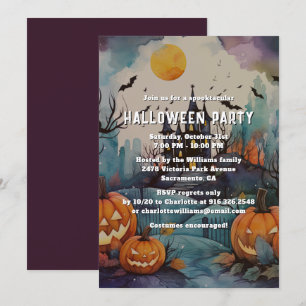 Convite Jack O’Lanterns Hunsion Mansion Halloween Party