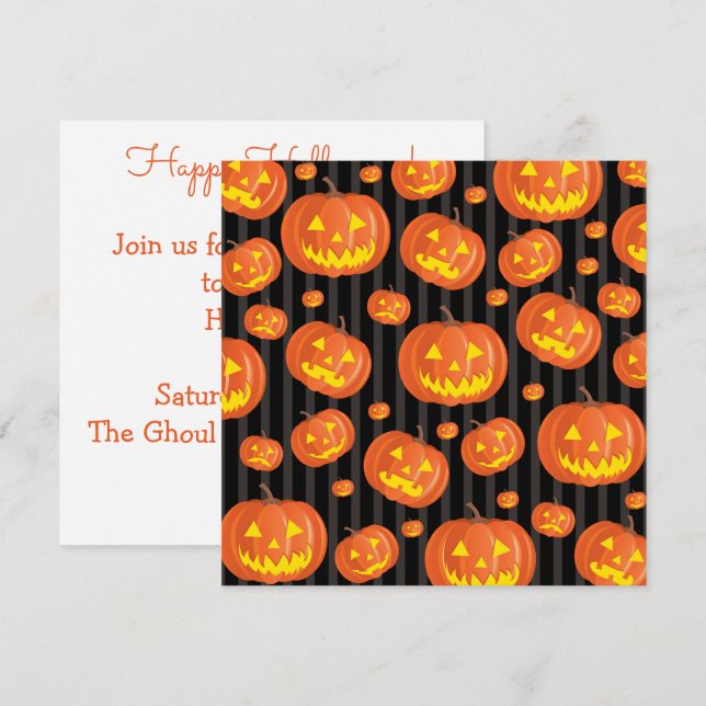 Convite Jack O'Lanterns! (Frente/Verso)