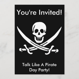 Convite Jack Rackham Pirate Invite