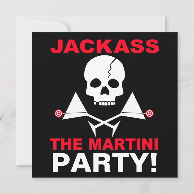 Convite - JACKASS, A Festa do Martini (Frente)