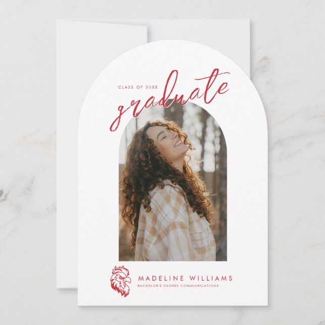 Convite Jacksonville State University Gamecocks Red Eagle (Frente)