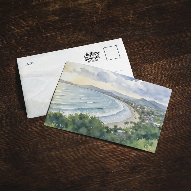 Convite Jaco Beach Costa Rica Watercolor Postcard (Criador carregado)